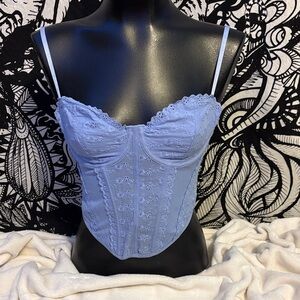 Garage Light Blue Lace Bustier